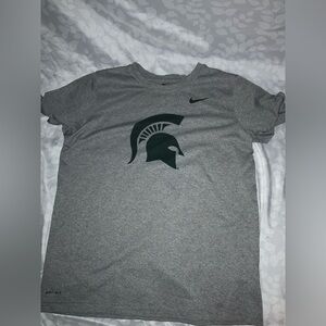 Youth  XL Michigan State Spartans Grey SS Dri-fit Nike NCAA March Madness Ready